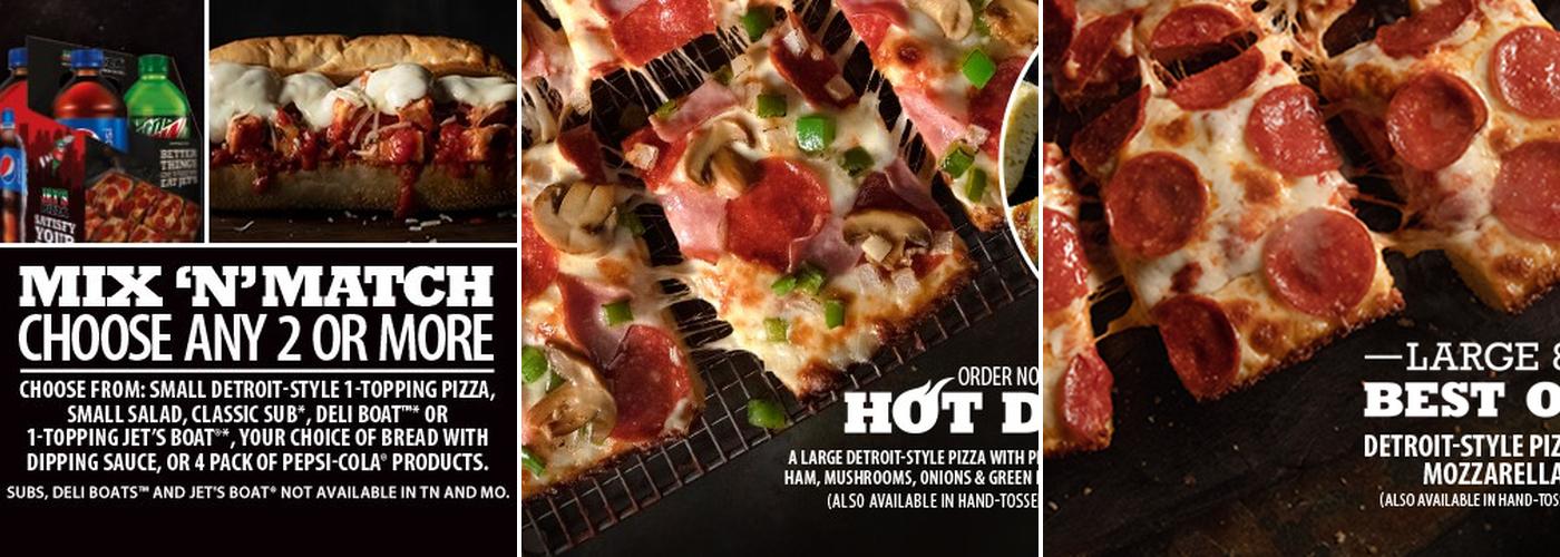 Jet's Pizza Menu