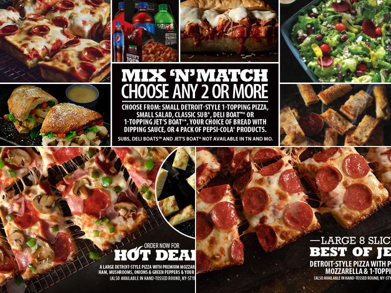 Jet's Pizza Menu