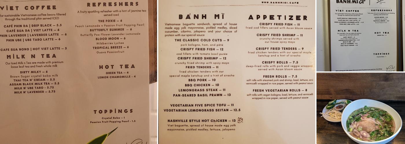 Banh Mi Oi - Foxborough Menu