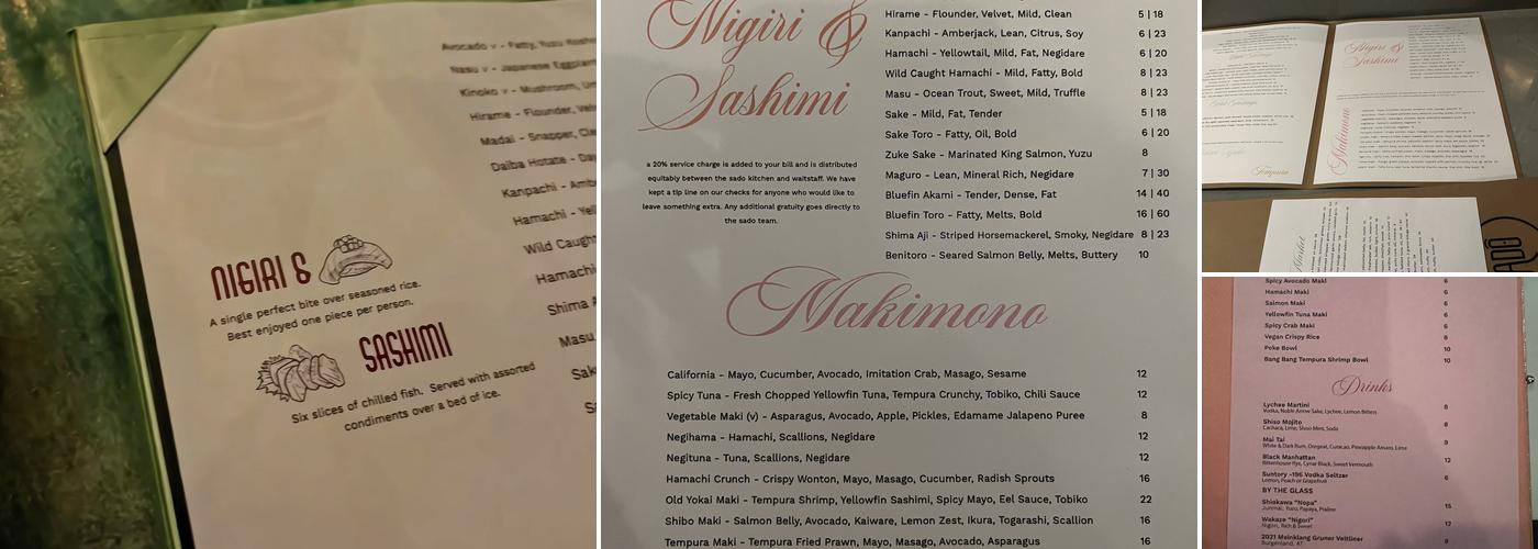 Sado Menu