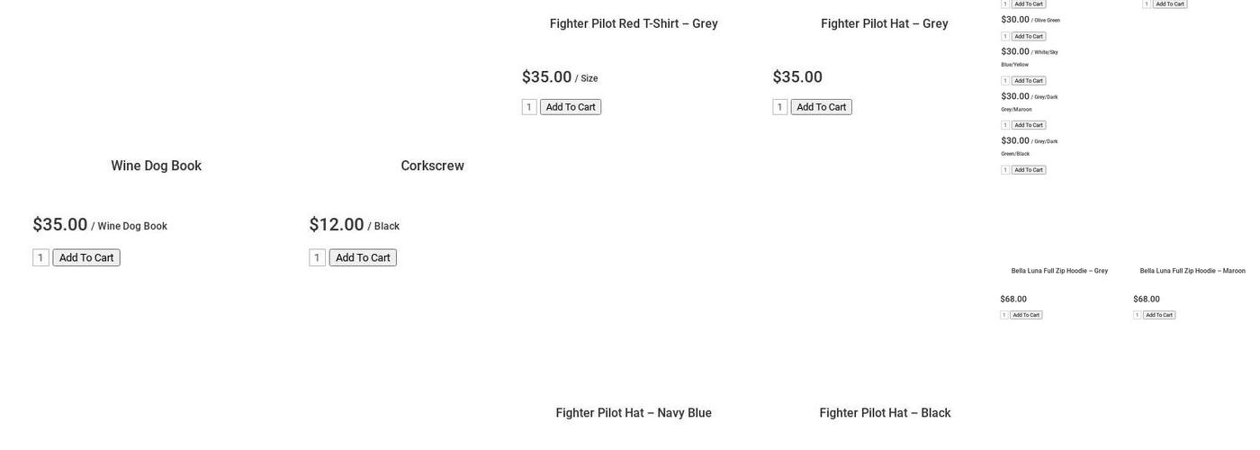 Bella Luna Estate Winery Menu