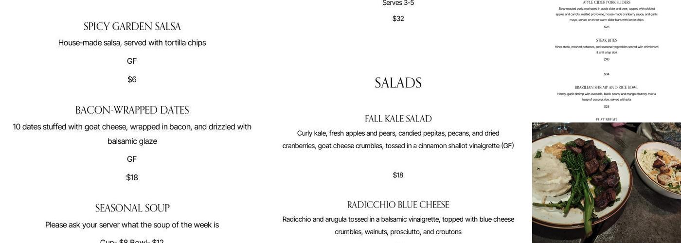 The Laurel Menu