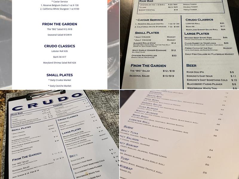 CRUDO Menu