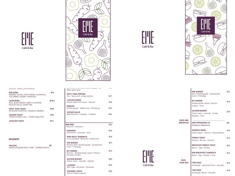 EME Café & Bar Menu