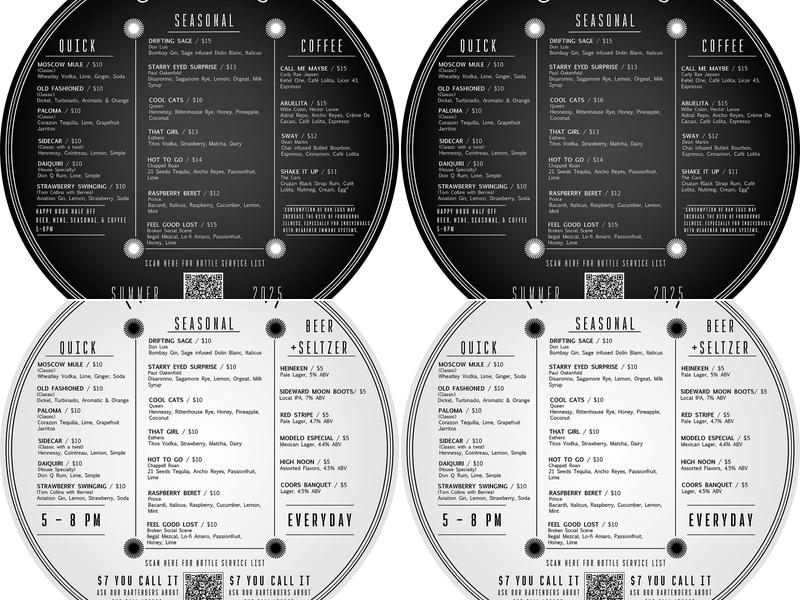 Proper Orlando Menu