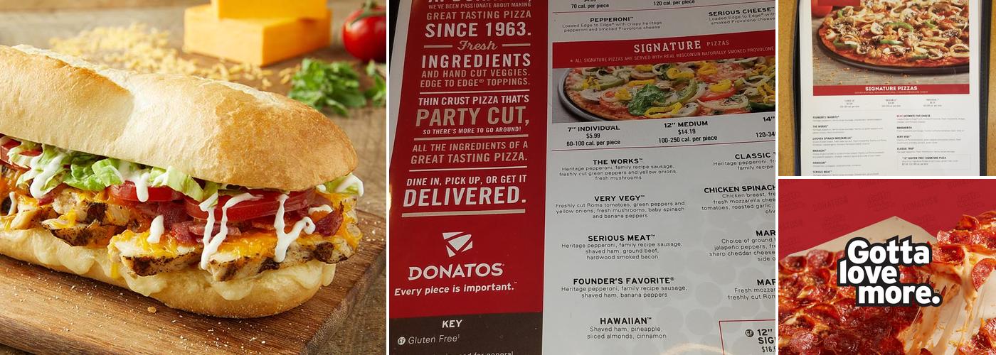Donatos Pizza Menu