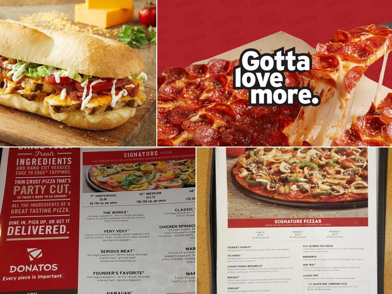 Donatos Pizza Menu