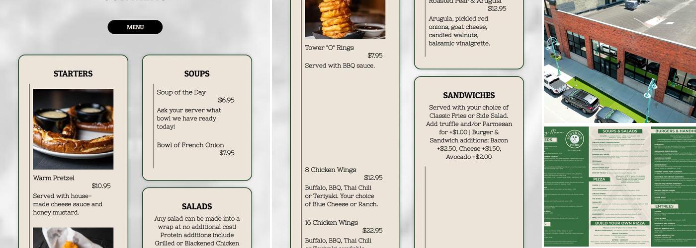 District Fore Social Menu