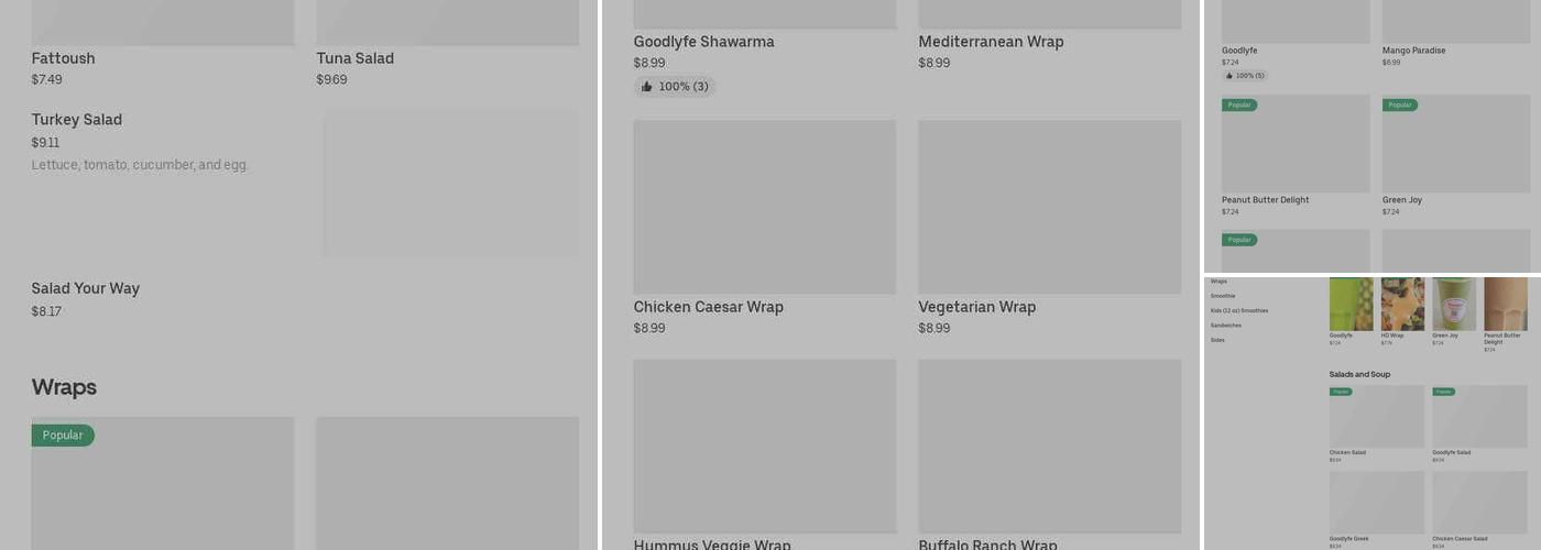 Goodlyfe Smoothie Canton Menu