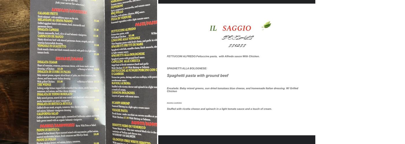 IL SAGGIO Menu