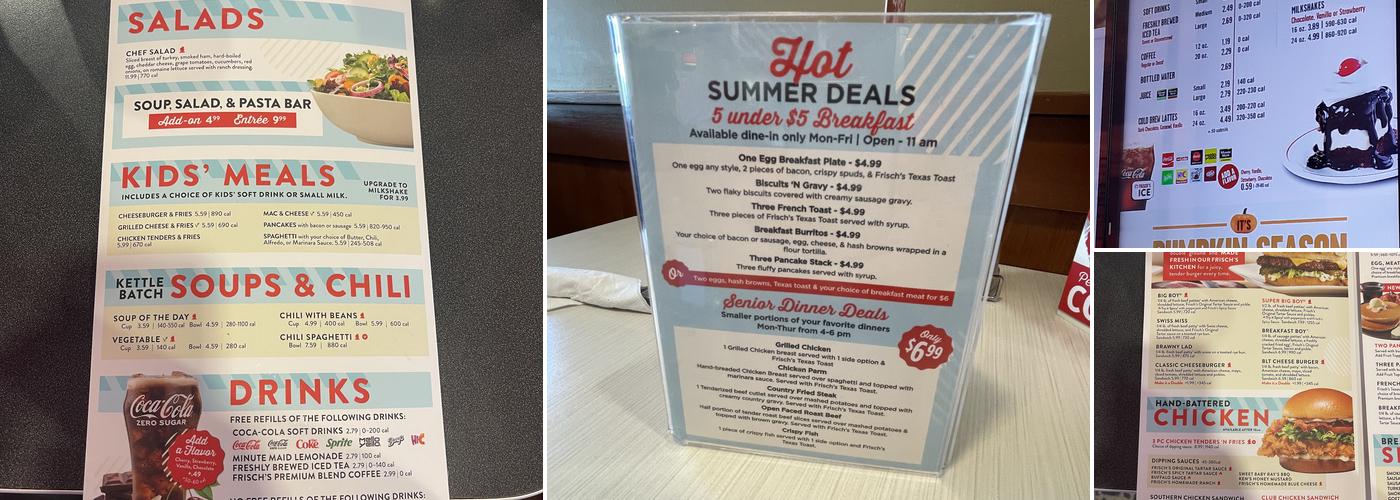 Frisch's Big Boy Menu