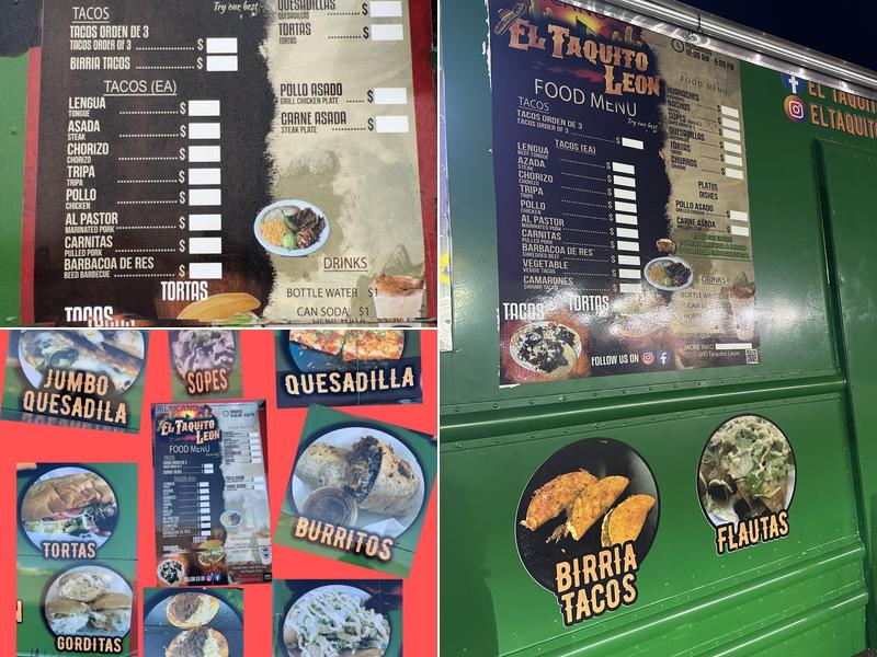 El Taquito Leon 4 Menu