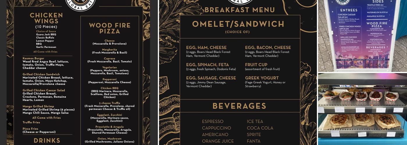Kosmos Global Eats Menu
