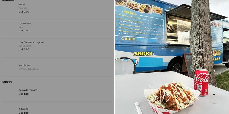Sabor Monti’s Latin Food Truck Menu