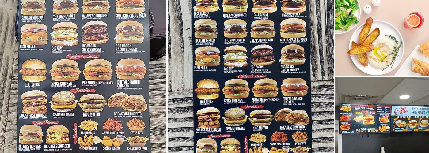 Nice Burger Vegan Mission Viejo Menu