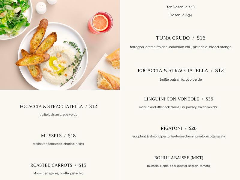 Bred in the Bone Menu