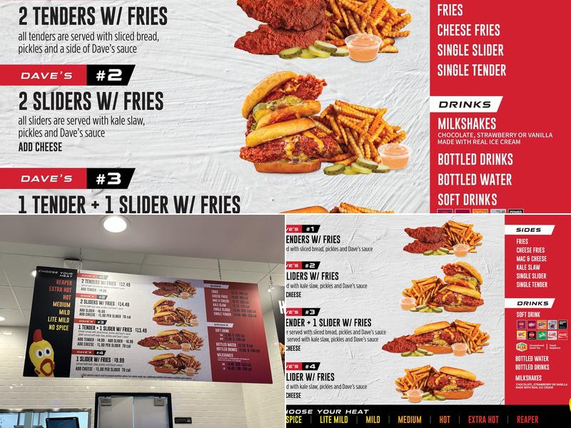 Dave's Hot Chicken Menu