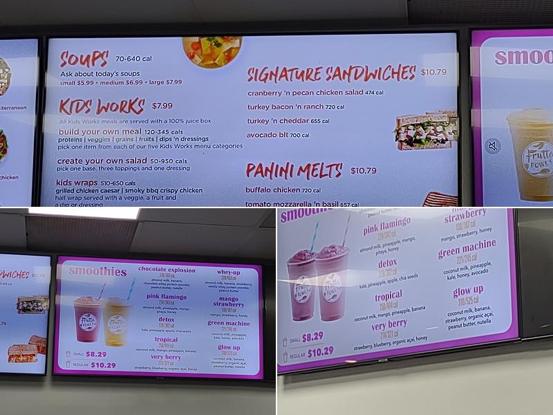 Frutta Bowls Menu