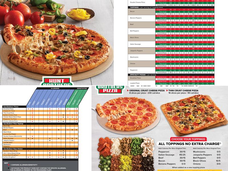 Hunt Brothers Pizza Menu