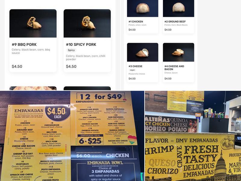 DMV EMPANADAS - BALTIMORE Menu