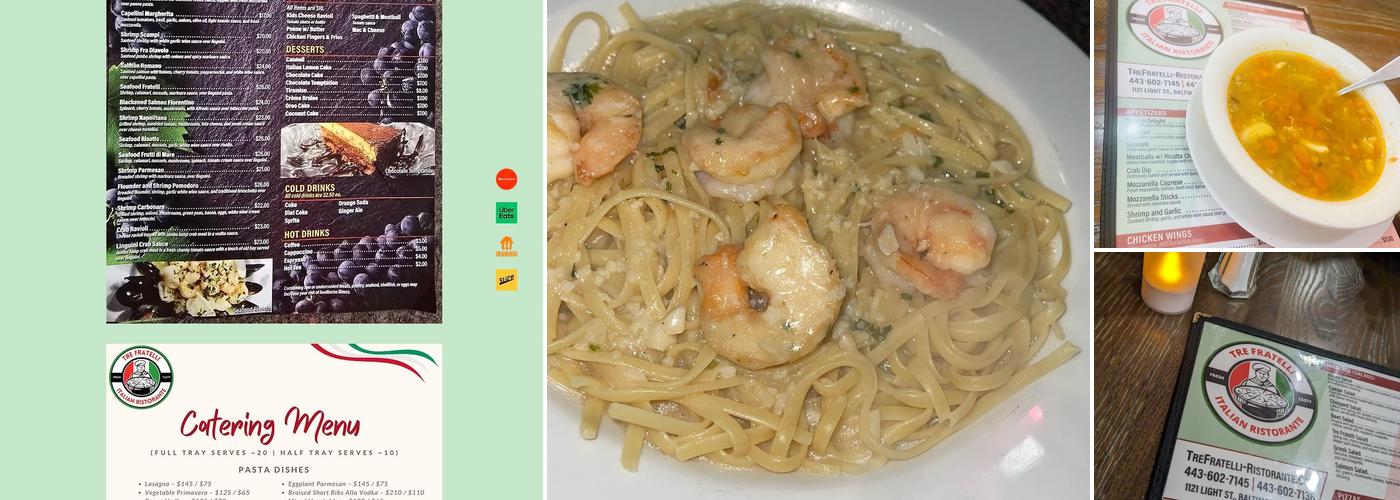Tre Fratelli Italian Ristorante Menu