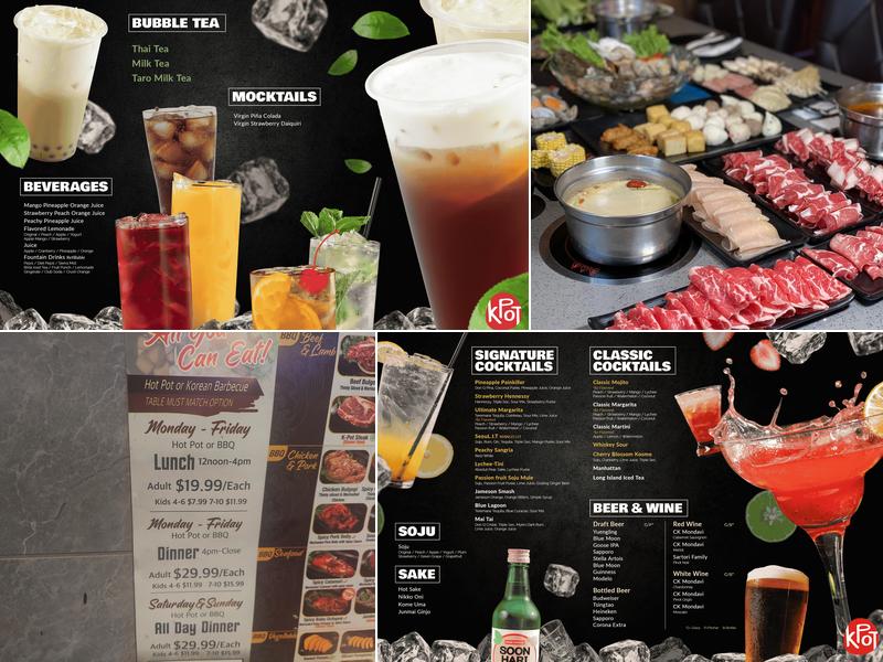KPOT Korean BBQ & Hot Pot Menu