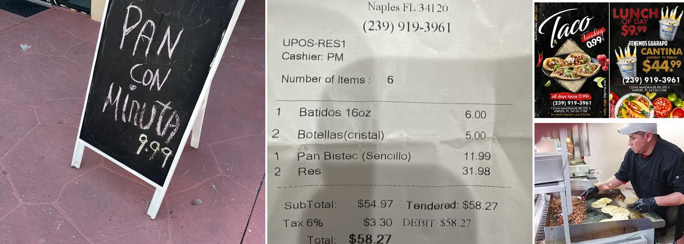 El Guajiro Cafe Restaurant Menu