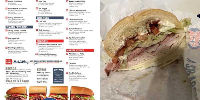 Jersey Mike's Subs Menu