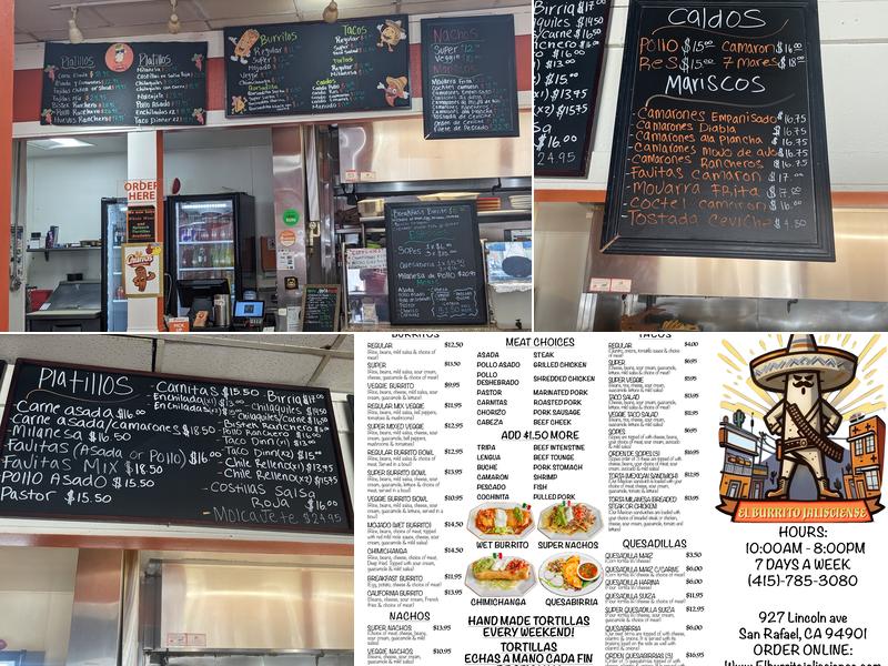 El Burrito Jalisciense Menu