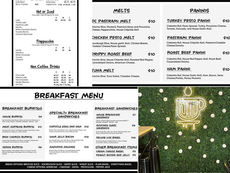 Drip and Melt - Cafe Deli Menu