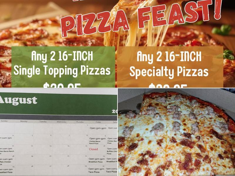 Via's Pizza Menu