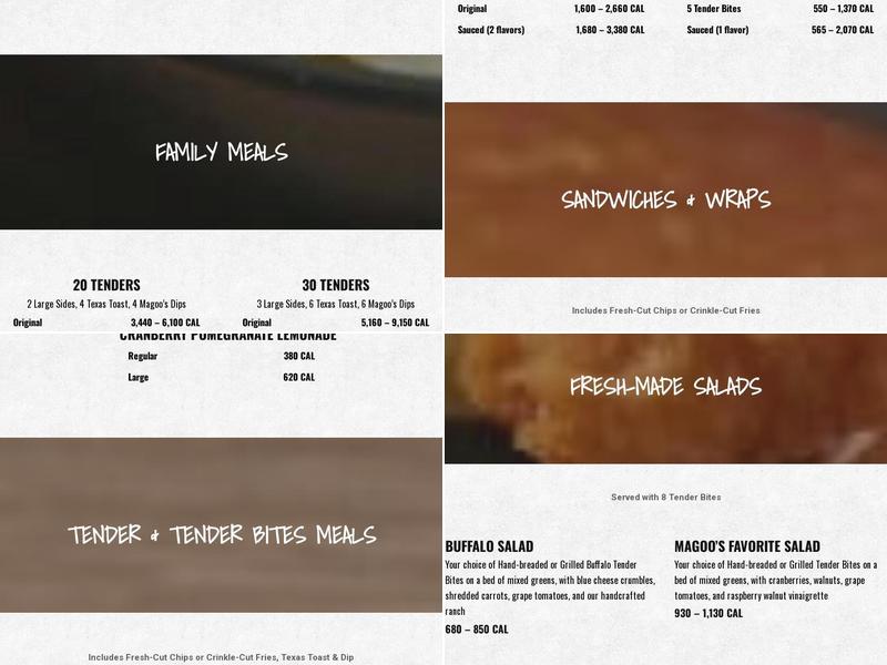 Huey Magoo's Chicken Tenders Menu