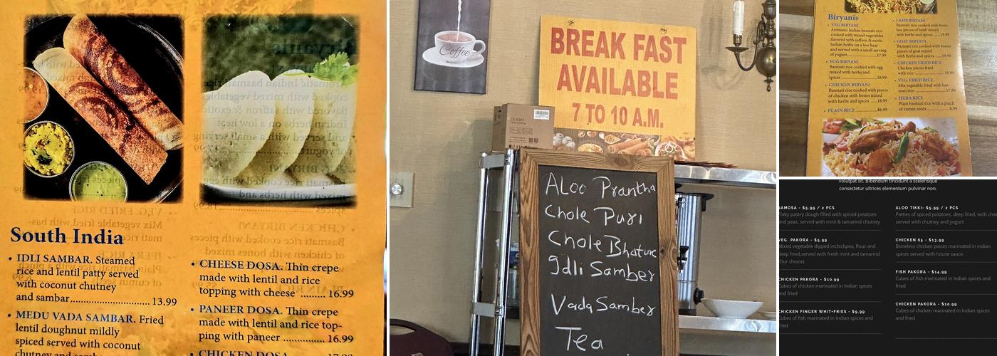 BOMBAY PALACE EATERY Menu