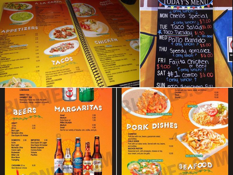 Chelo's Menu