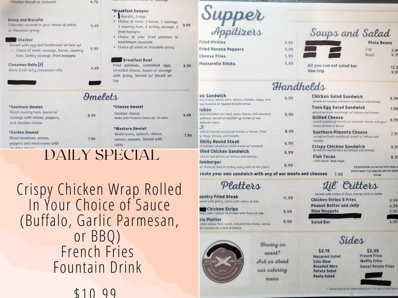 Scratch Kitchen Menu