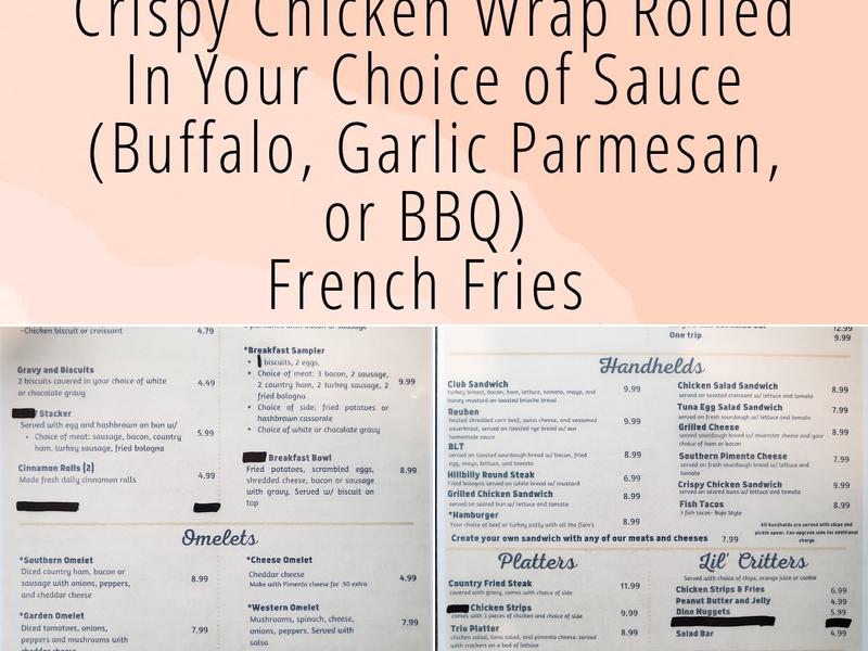 Scratch Kitchen Menu