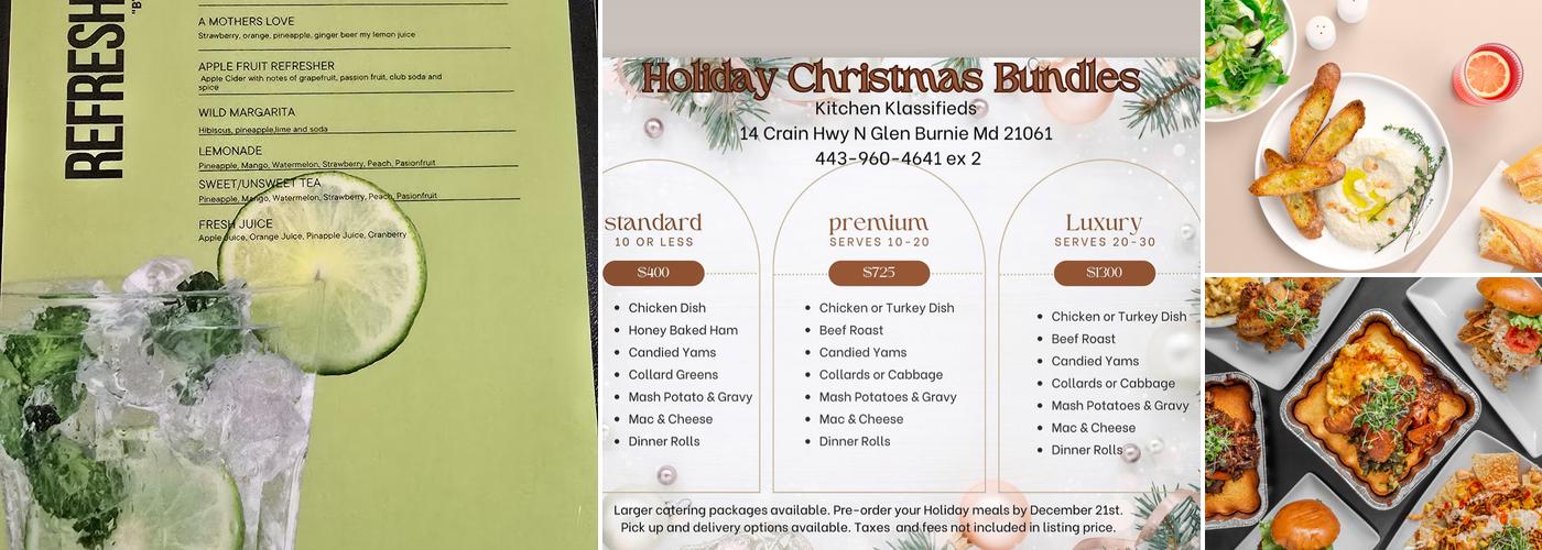 Kitchen Klassifieds Cafe Menu