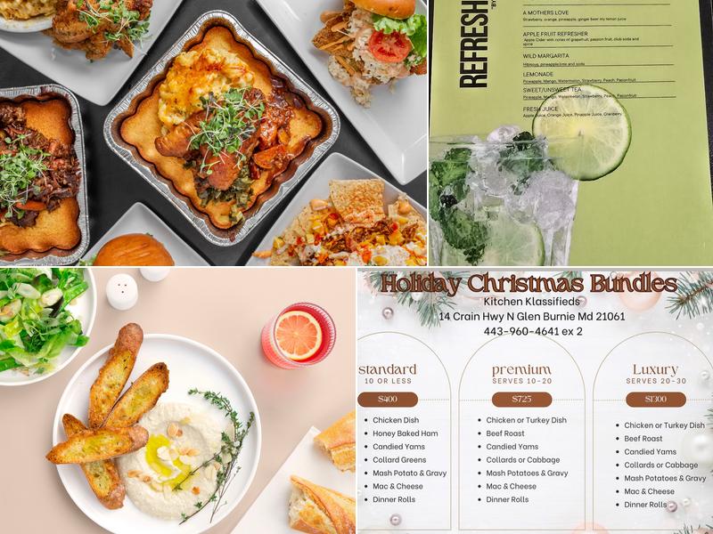 Kitchen Klassifieds Cafe Menu