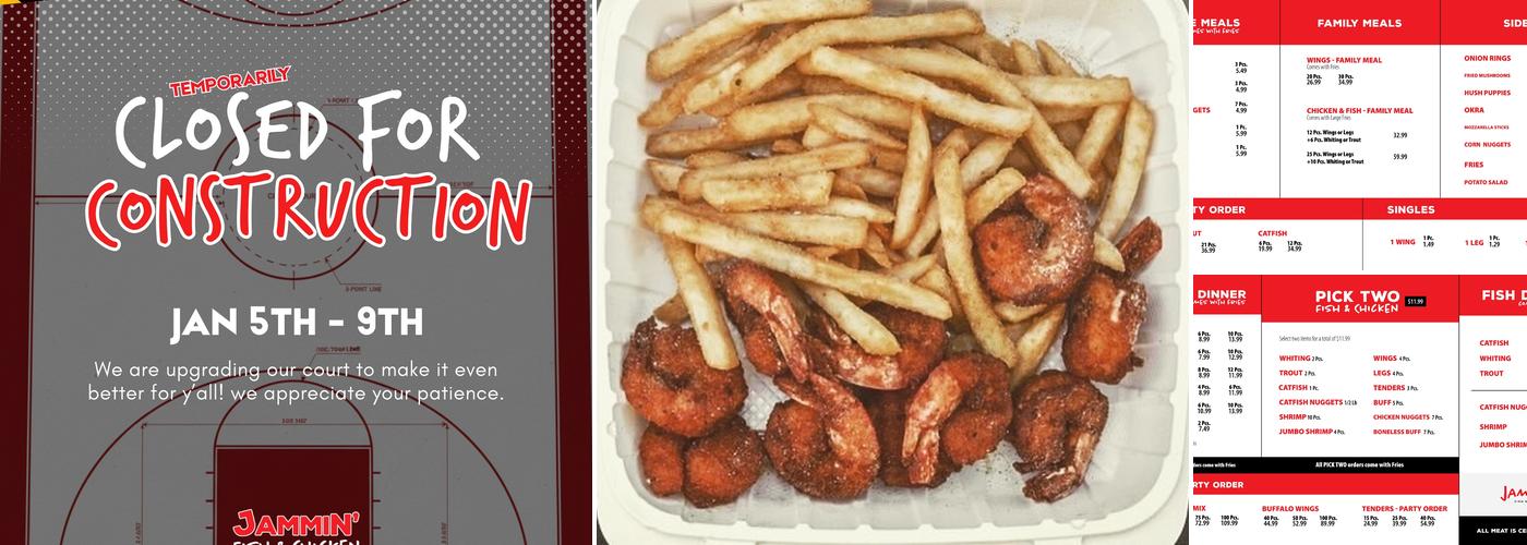 Jammin fish and chicken Menu