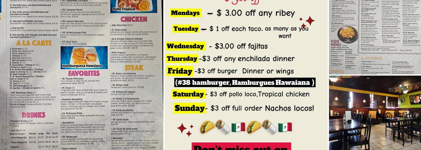 Monterrey's Menu