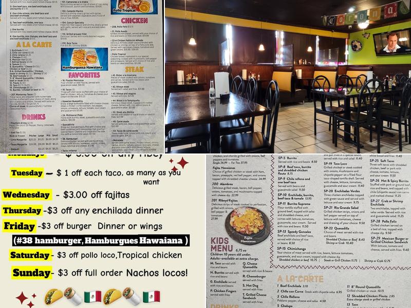 Monterrey's Menu