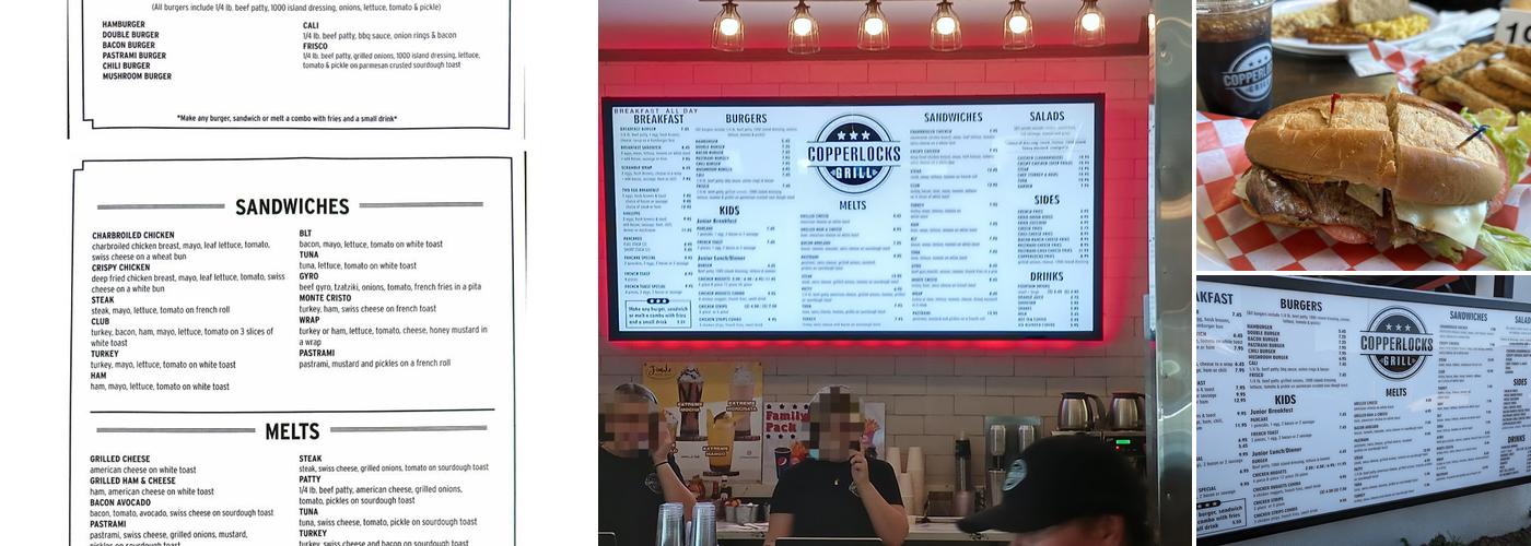 Copperlocks Menu