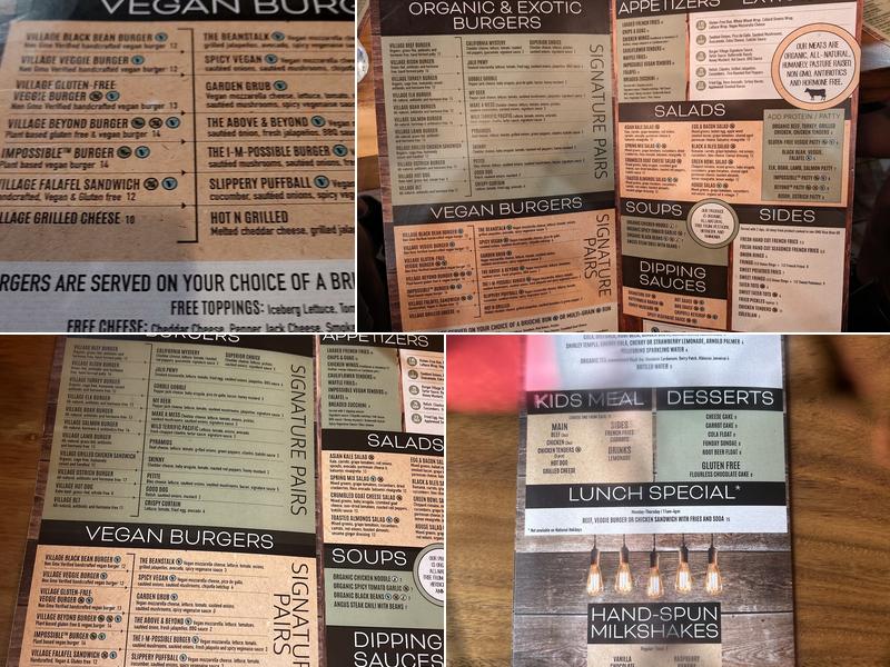Burger Village Menu