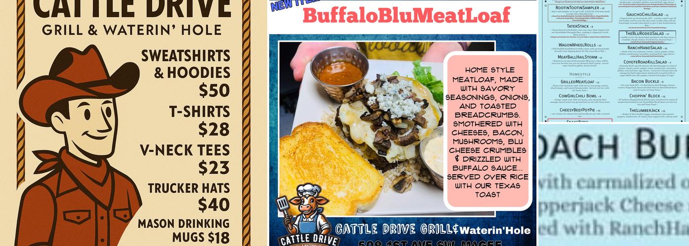 Cattle Drive Grill & Waterin’ Hole Menu