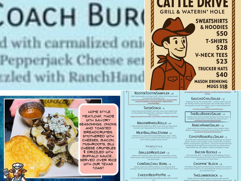 Cattle Drive Grill & Waterin’ Hole Menu