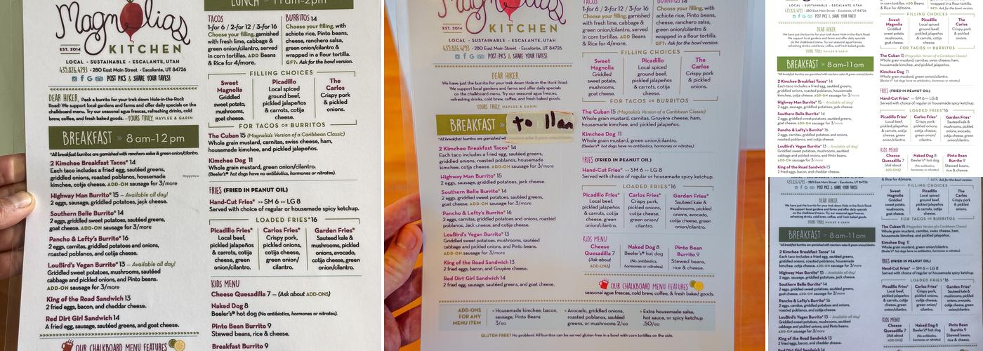 Magnolia's Kitchen Menu
