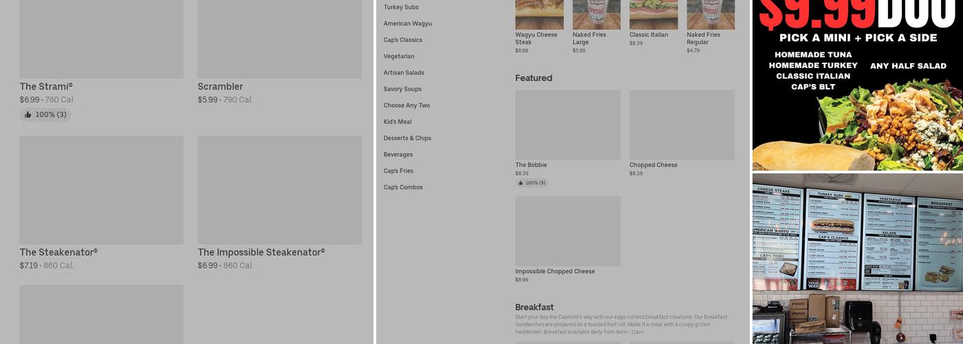 Capriotti's Sandwich Shop Menu