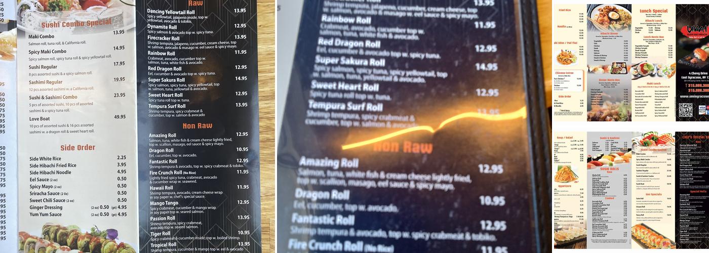 Umi Sushi and Hibachi Menu