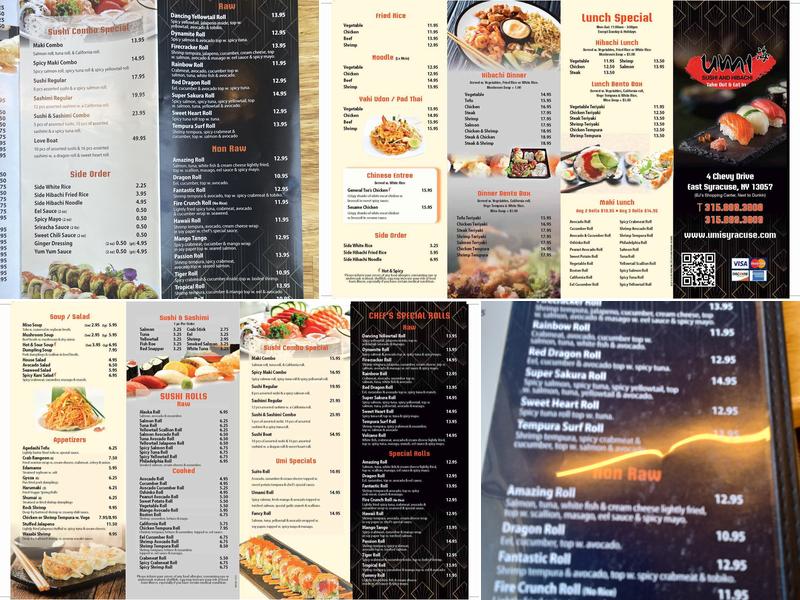 Umi Sushi and Hibachi Menu