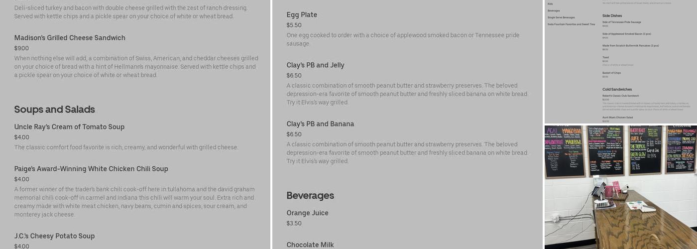 Fresh & Fruity Menu